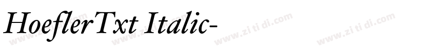 HoeflerTxt Italic字体转换